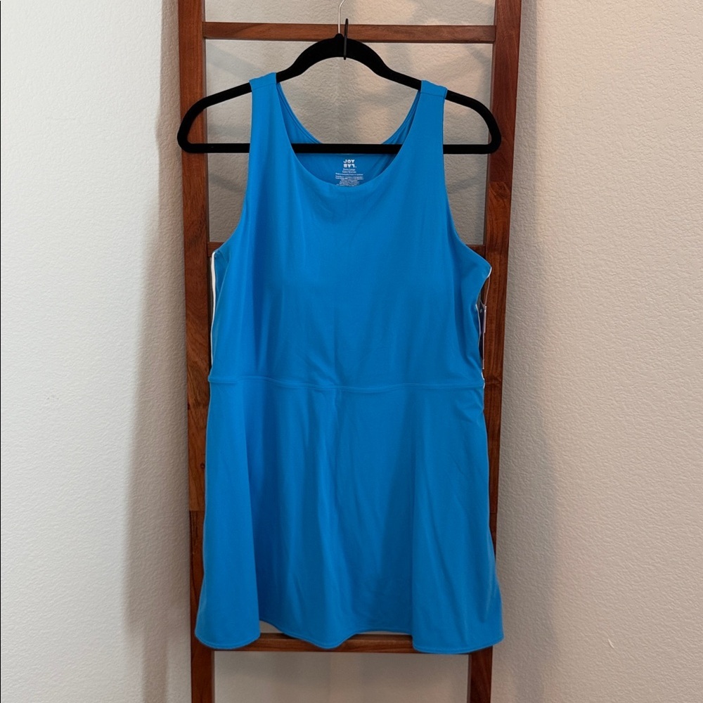 JoyLab Target Athletic Mini Dress with Shorts in Caribbean Blue NWT Size XL